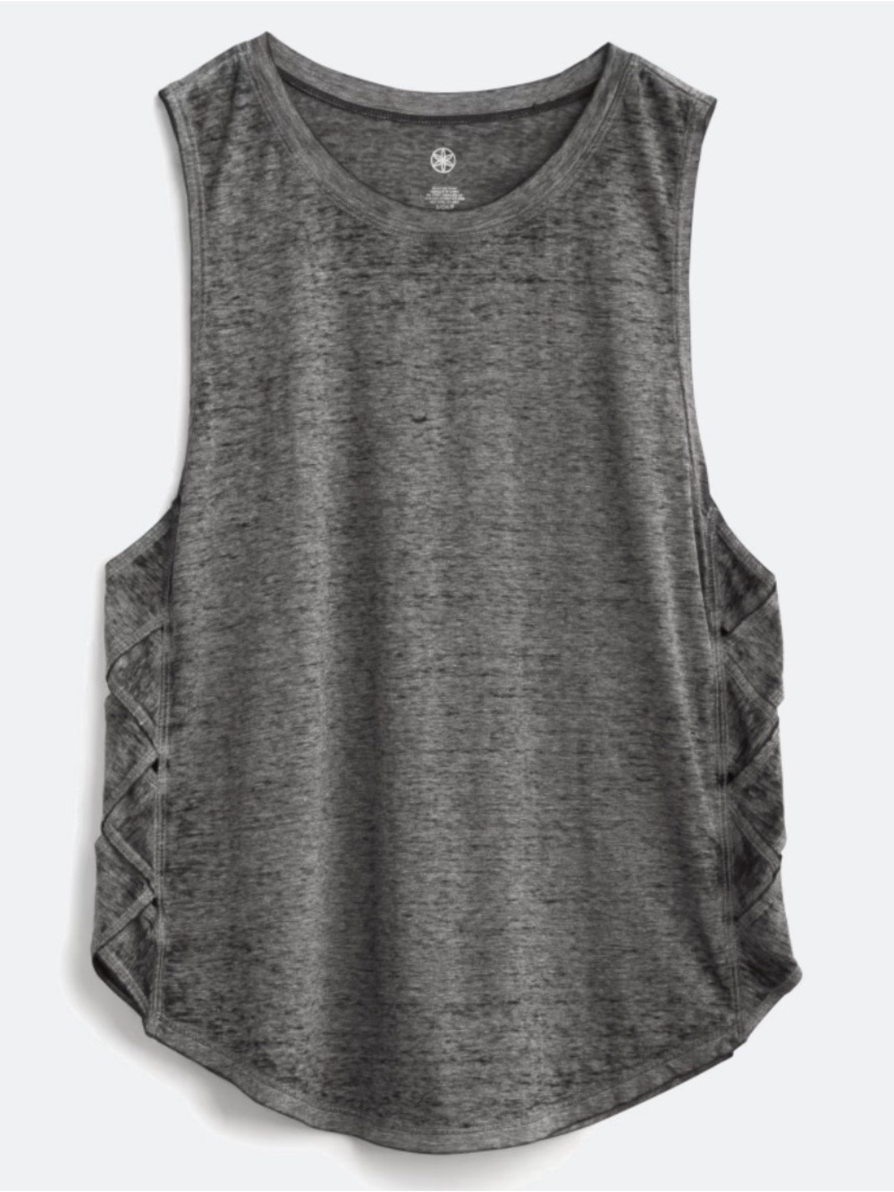 Women’s Gray Sleeveless Crisscross Side Tank Top